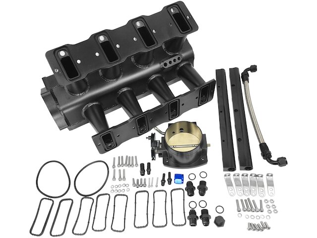 300-130 Dual Plane Carbureted Intake Manifold For GM LS1/LS2/LS6 Satin 5.7L 6.0L - View #2