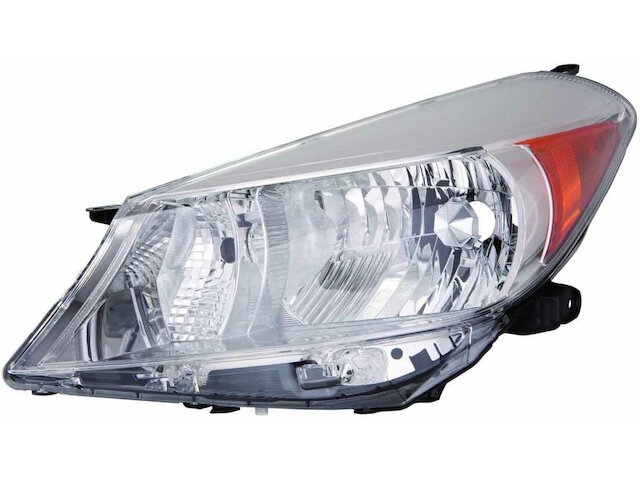 KARPAL Pair Headlights For 2012–2014 Toyota Yaris / Vitz Hatchback – Black Housing, Halogen, Clear Lens