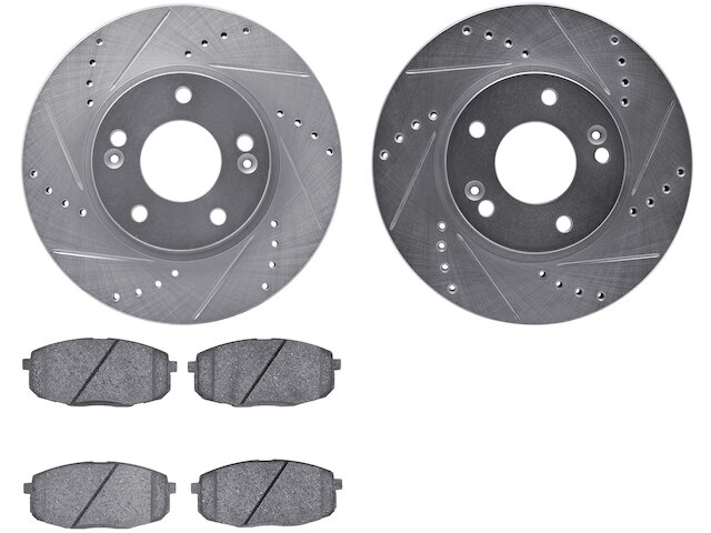 For 2019-2022 Kia Forte Brake Pad and Rotor Kit Front Dynamic