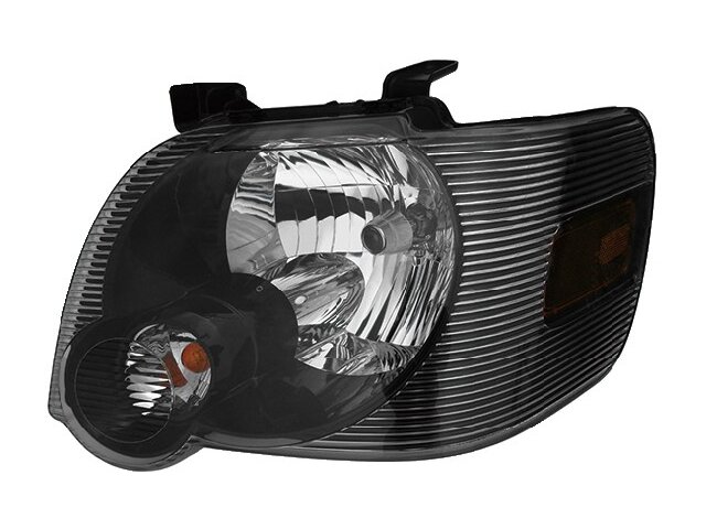 Pair Black Housing Headlights For 2006-2010 Ford Explorer – Driver & Passenger Side (Halogen)