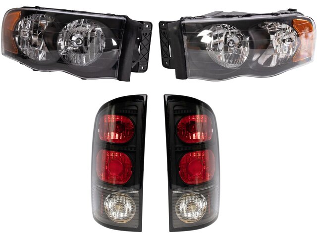 thumbnail image 2 of Superbautoparts Headlights For 2002-2005 Dodge Ram 1500 & 2003-2005 2500/3500 – Chrome Housing, Halogen 2 of 3