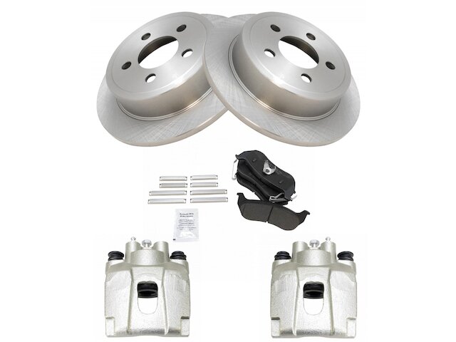 Front & Rear Disc Rotors & Ceramic Brake Pads Kit For Jeep Liberty 2002-2007