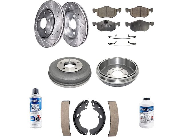 Front Brake Rotors & Ceramic Pads Kit For Ford Escape 2005-2012 - Drilled & Slotted