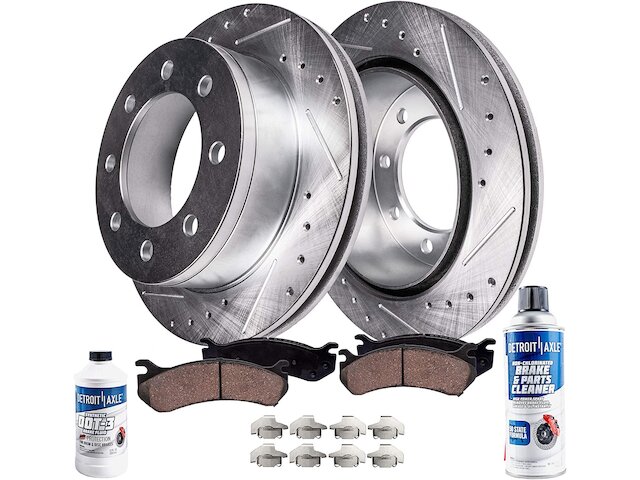 Drilled & Slotted Brake Rotors – 4-Piece Kit For Chevy Silverado 2500 HD & GMC Sierra