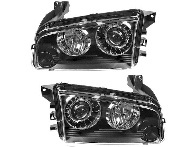 TRQ LKA55929 Driver and Passenger Side Replacement Headlights