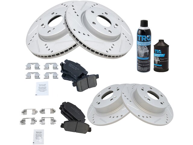 MotorbyMotor Drilled Front Brake Rotors & Ceramic Pads Kit For Honda Accord 2013-2022 (293mm, 5-Lug, Lifetime Warranty) - View #2