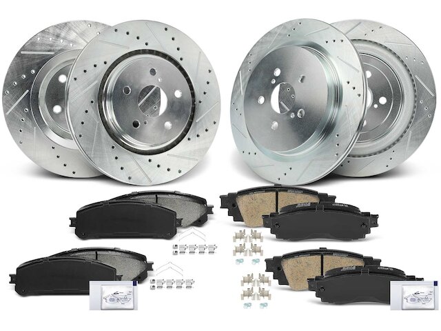 YXPCARS Ceramic Brake Pad Set – Front & Rear For 2016-2022 Lexus RX350 RX350L RX450h