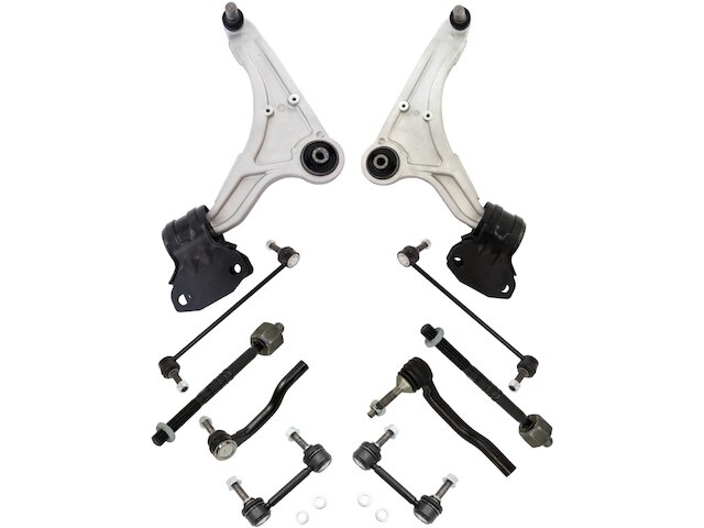 10Pcs Front Lower Control Arms w/ Ball Joints Sway Bar for 2013-2020