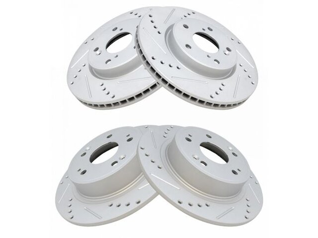 MotorbyMotor Drilled Front Brake Rotors & Ceramic Pads Kit For Honda Accord 2013-2022 (293mm, 5-Lug, Lifetime Warranty) - View #3