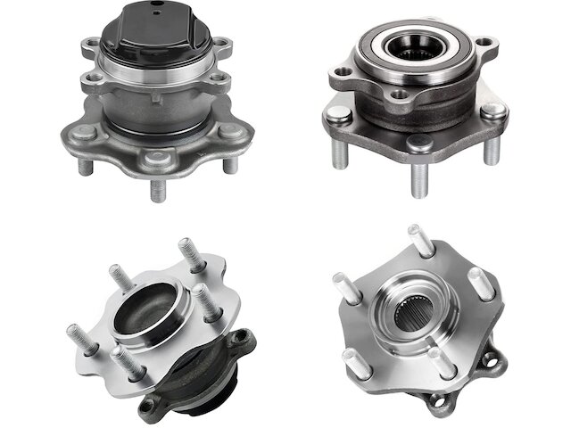 Higher-autoparts 2pc Rear Wheel Hub Bearing Assembly For 2014-2019 Nissan Rogue FWD – W/ ABS Sensor, 5 Lug, Steel