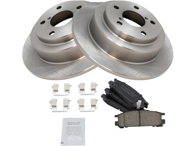 Transit Auto - Front Rear Disc Brake Rotors And Semi-Metallic Pads Kit For 2005 Subaru Legacy I Limited With 277mm Diameter Rotor K8f 101044