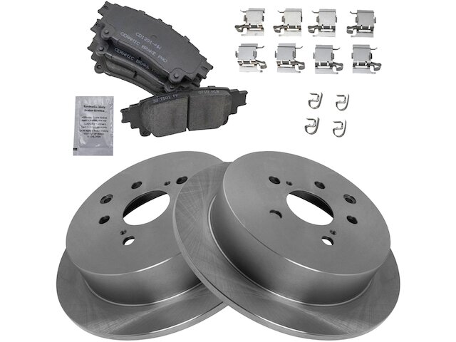 Front & Rear Brake Rotors And Ceramic Pads Kit For Toyota Highlander, Sienna, Lexus RX