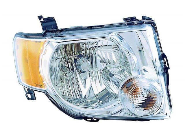 Pair Of Chrome Headlights For 2008-2012 Ford Escape - Left & Right Headlamp Set