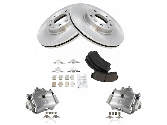 Front Drilled & Slotted Brake Rotors & Ceramic Pad Kit For 2006-2012 Ford Fusion