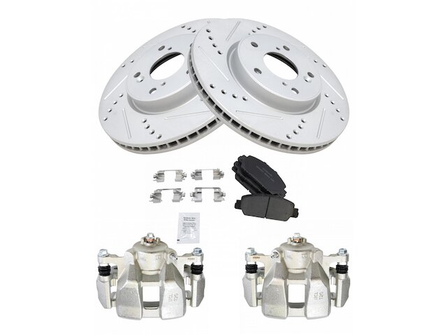 TRQ Performance Brake Caliper Set For 2013-2017 Honda Accord - 4 Piece Complete Kit