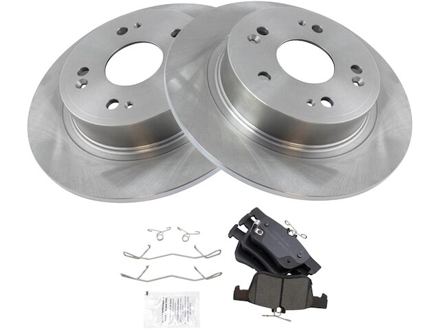 thumbnail image 2 of Max Advanced Brakes Rear Drilled Brake Rotors And Pads Kit For Honda Accord 2018-2023 – Cross Drilled Carbon Ceramic Performance Brakes 2 of 5