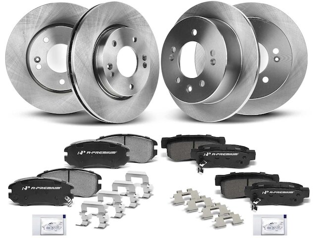 Complete Front Brake Kit For 2009-2012 Hyundai Elantra 2.0L - Ceramic Pads & Vented Rotors (Pair)