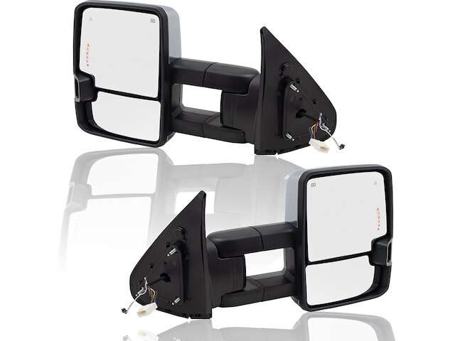 thumbnail image 2 of Chrome Mirror Cover Overlay For Toyota TUNDRA 2007-2021 – Left & Right, 3M Tape, NOT A Replacement 2 of 6