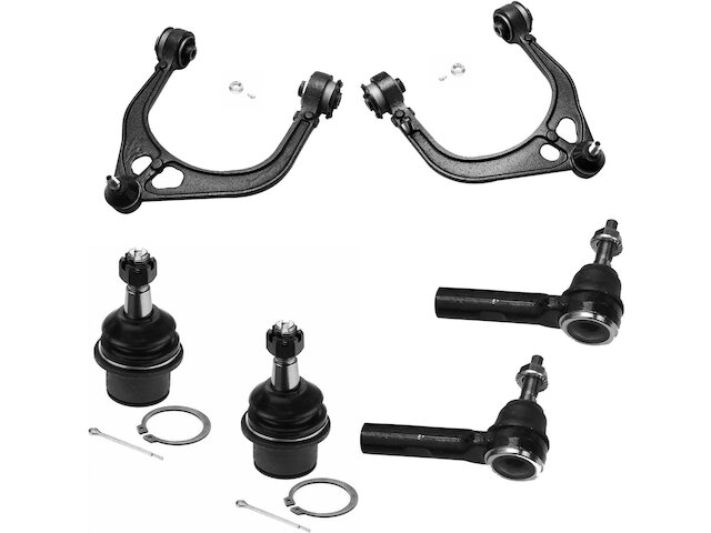 thumbnail interactive-video image 1 of 8pc Front Suspension Kit For 2007-2010 Dodge Charger – Upper Control Arms, Tie Rods & More 1 of 6