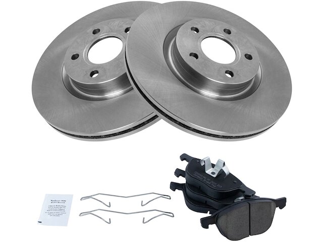 Front Drilled Rotors & Ceramic Brake Pads Set For 2013-2017 Ford Escape & 2014-2018 Transit Connect
