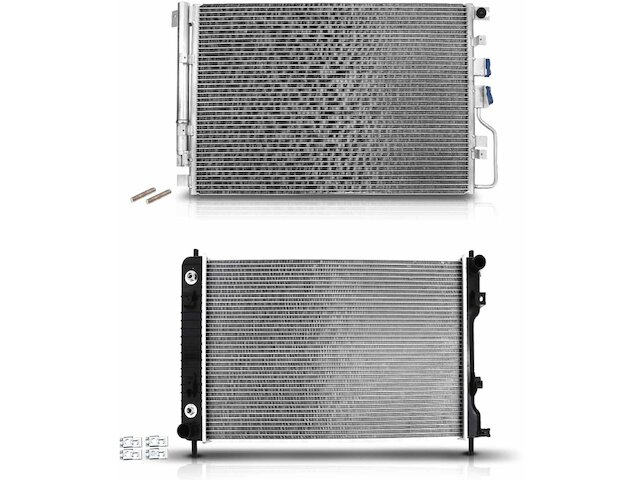 3 Pcs Radiator & AC Condenser & Cooling Fan Kit for 2010-2015 Chevrolet