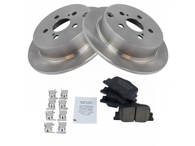 Scion TC Brake Rotors And Pads Complete Front & Rear Brake Kit For 2005-2010 Scion TC - Rotors & Ceramic Pads 2009 Toyota Corolla Brakes - Foto 6