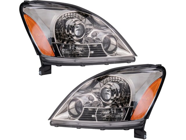 Pair Halogen Headlight Assembly Set For 2003-2009 Lexus GX470 | Driver & Passenger Side