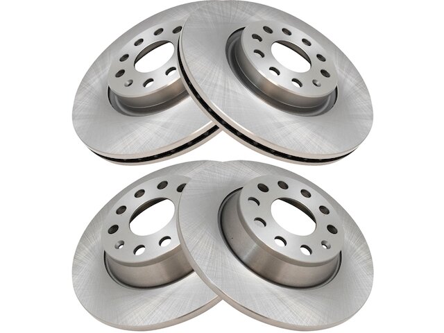 Drilled & Slotted Front Brake Rotors & Ceramic Pads Kit For VW Passat & Tiguan