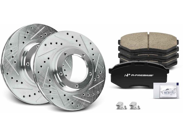 Power Stop Z23 Carbon Fiber Brake Kit - Front & Rear Drilled & Slotted Rotors With Pads & Drums - Better Stopping Power - View #9