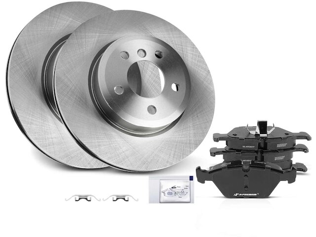 Detroit Axle Rear Drilled & Slotted Brake Rotors Kit For 2004-2011 BMW X3 (2 Rotors)