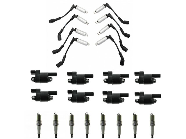 CarBole 8-Pack Ignition Coils UF414 + Spark Plugs For 2008-16 Chevy Silverado 1500 5.3L