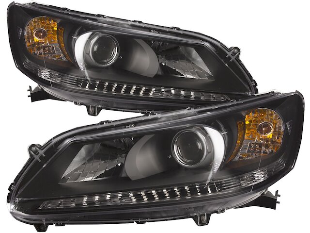 TYC Pair Left+Right Halogen Headlights For 2013–2015 Honda Accord EX-L Coupe 4cyl
