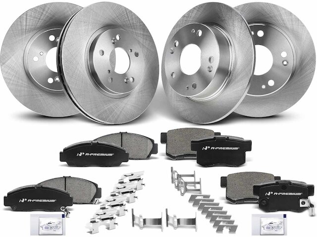 AM Autoparts Cross Drilled & Slotted Brake Rotor Set For 2003-2007 Honda Accord (4-Piece)