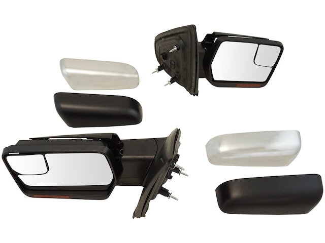 Manual Textured Black Side Mirror For Ford F150 Driver Side Left – Direct Replacement, No Power Features