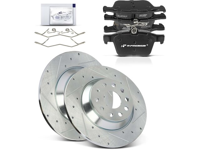thumbnail image 2 of HP Front Brake Disc Rotors – Compatible With Volkswagen Tiguan 2.0 2008-2015 2 of 6
