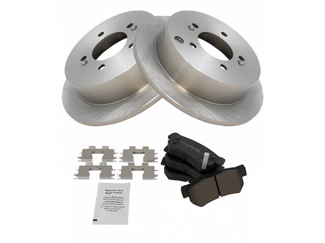 thumbnail image 2 of Genialith Front Drilled & Slotted Brake Rotors With Ceramic Pads For 2001-2006 Hyundai Santa Fe 2 of 3