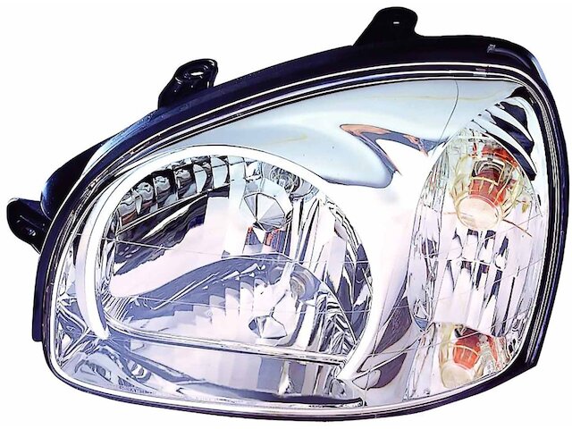Pair Of Chrome Housing Headlights For 2003-2006 Hyundai Santa Fe – Left & Right Set