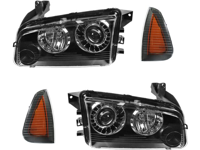 TRQ HLA87246 Driver and Passenger Side Replacement Headlights