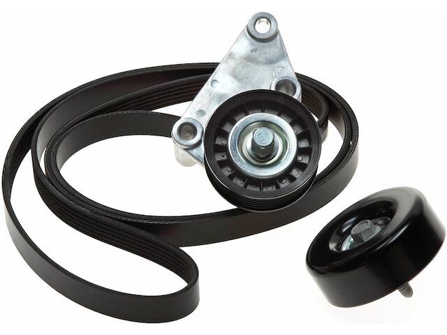Serpentine Belt Drive Kit With Tensioner & Idler - Compatible With Silverado, Escalade, Sierra 2003-2007