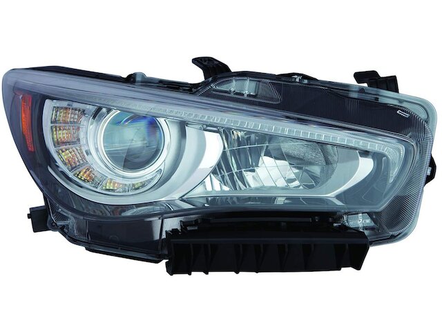 thumbnail interactive-video image 1 of AM Autoparts LED Headlight Assembly Set (Driver & Passenger) For 2014-2017 Infiniti Q50 – 10-Year Warranty 1 of 4