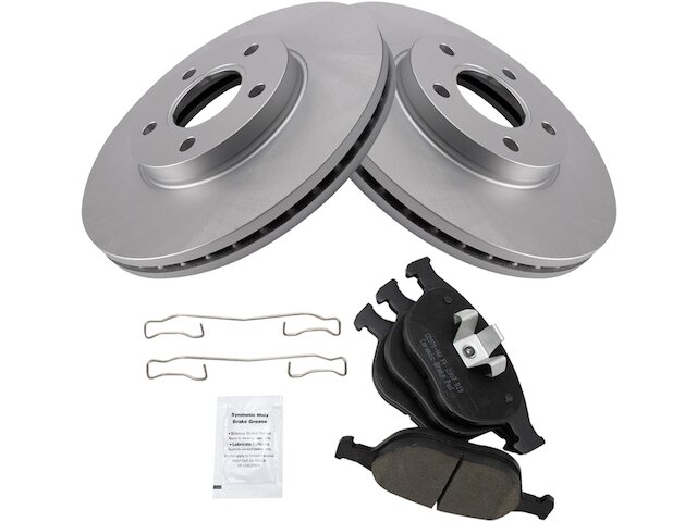 Detroit Axle Front Ceramic Brake Pads Kit For Ford Transit Connect 2010-2013 - Includes Hardware, Cleaner & Fluid