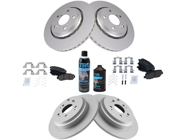 Detroit Axle - Front & Rear Disc Brake Calipers W/Bracket Replacement...