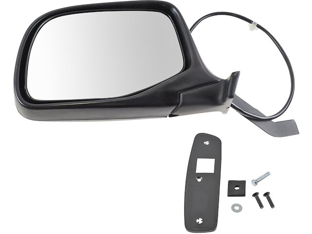 Mirror For 1992-1996 Ford F-150 Bronco Front Driver Side Paddle Style Black Base