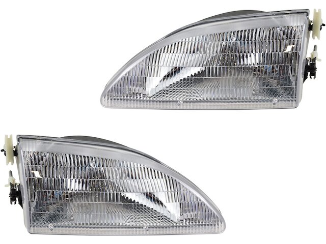 PERDE Headlights Headlight Assembly For 1994-1998 Ford Mustang - Halogen Headlamps With Turn Signals DOT Certified Mustang Lights