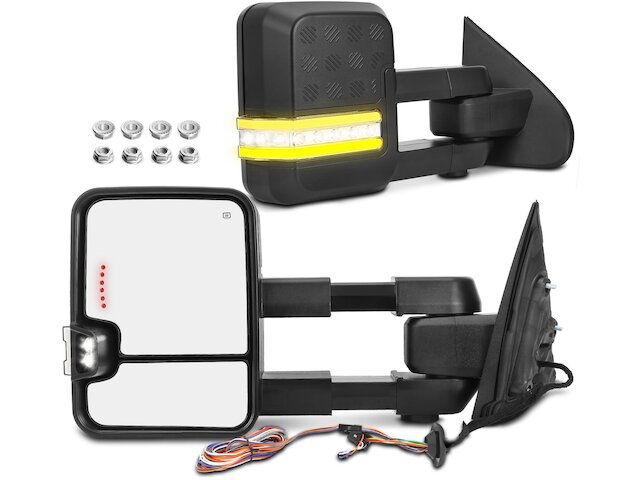 Adhesive Tow Mirror Glass For 15-18 Chevy Silverado 1500 2500 3500 HD Right Side