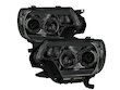 Pair Of Front Bumper Headlight Filler Trim Covers For 2012-2015 Toyota Tacoma | Black ABS Direct Replacement
