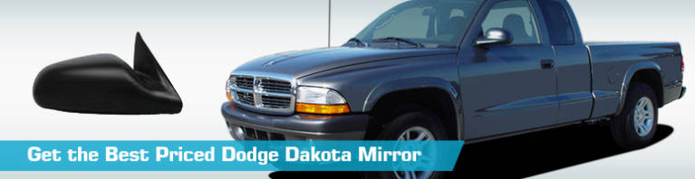 Manual Mirror For 1987-1996 Dodge Dakota Passenger Side - 5x7", Textured Black, Paint To Match