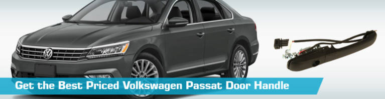 Pair Black Rear Exterior Door Handles For VW Passat 94-97 Sedan & Wagon
