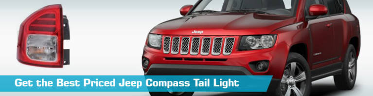 AstraDepot Left Tail Light For 2014-2017 Jeep Compass - Driver Side, Halogen